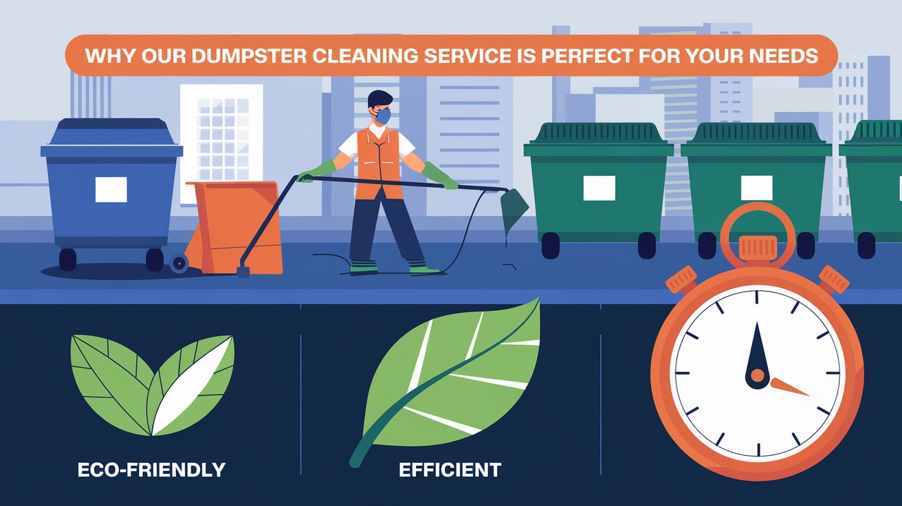 A clean dumpster enhances hygiene and reduces odors, making a dumpster cleaning service essential for maintaining cleanliness.