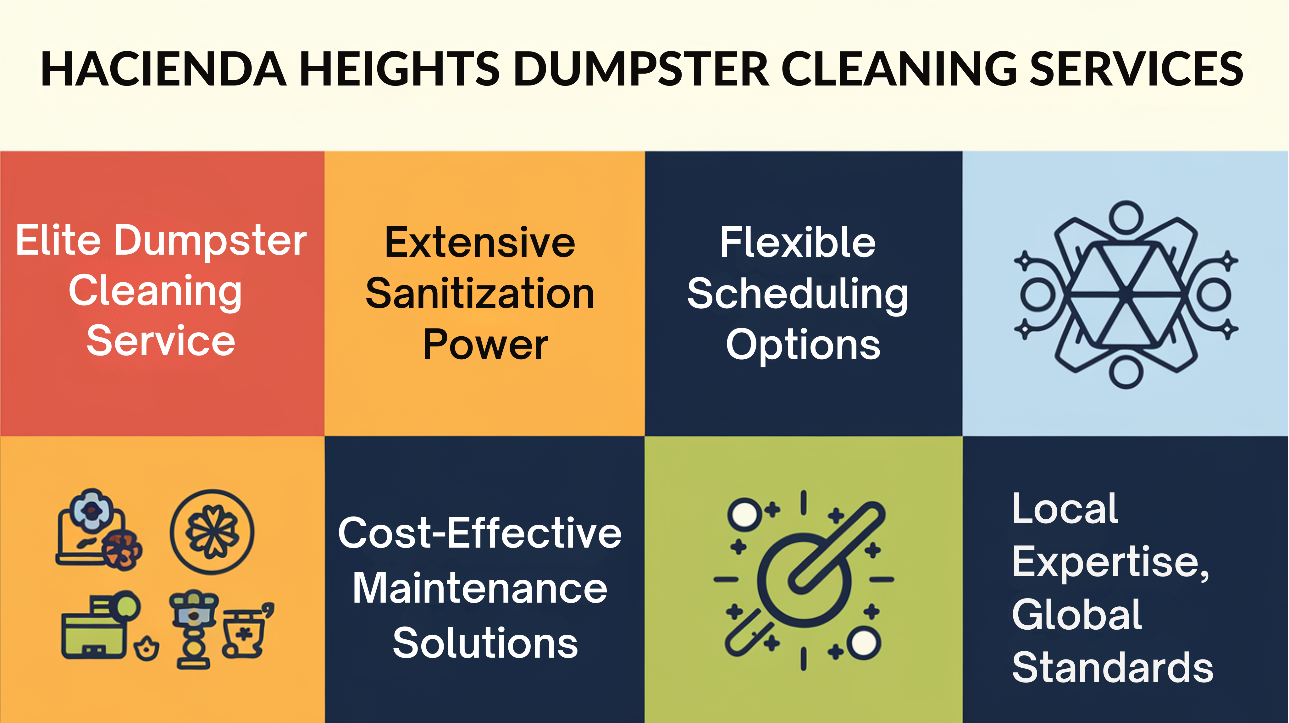Professional dumpster cleaning services at Hacendena Heights, ensuring a clean and tidy environment for residents.